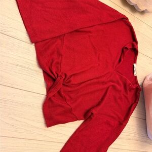 Lush Vibrant Red Knit Top